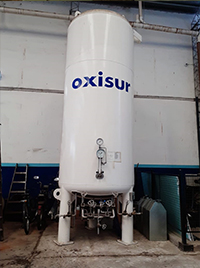 Tanques criogénicos para oxigeno industrial y medicinal, nitrógeno líquido y argón líquido a granel.
